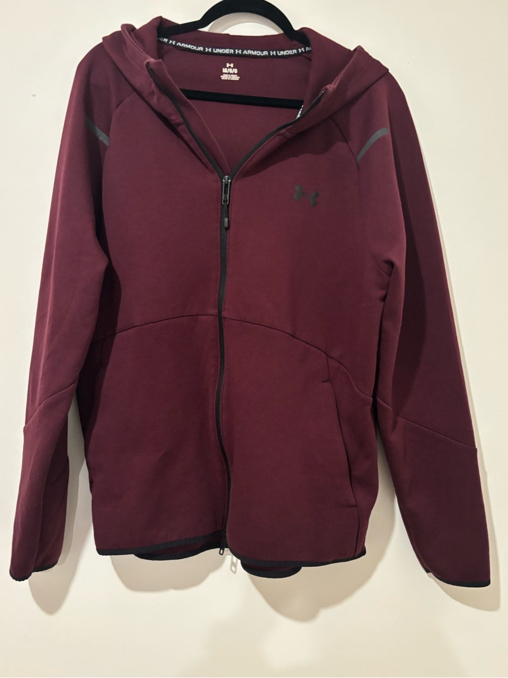 Under Armour Burgundy Full-Zip Hooded Jacket